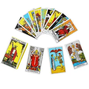 Rider Waite Tarot Card, 1 Box Tarot Card with Guide Book, Tarot Deck, Full English Spanish Version Oracles Deck for Card Games