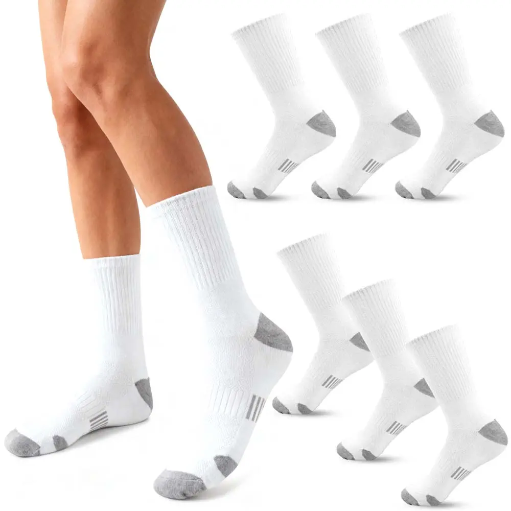 6 Pairs Cushioned Athletic Crew Socks Set,Breathable Performance Socks for Women,Men,Work,Hiking,Training,Halloween Christmas Party Fathersdaygift,Hand Tools Kits