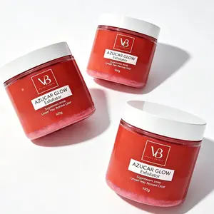 3pcs VB Azucar Glow Exfoliating Sugar Scrub (100g) - Natural Hydrating Facial Cleanser, Brightening Exfoliant, Deep Pore Cleaner, Smoothing Rough Texture, Cleansing, Improving Dull Tone