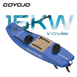 GOYOJO Pro Electric Surfboard Blue 15kW Motor 75Ah Battery 45km/h High Speed Jetboard Surf Cube for Casual & Competitive Surfing