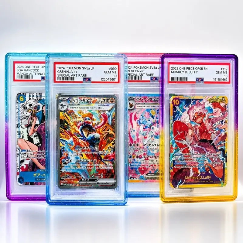 PSA Slab Guard w/ Backplate – Premium TPU Bumper Case for Graded Cards (Shockproof, Gradient Colors)