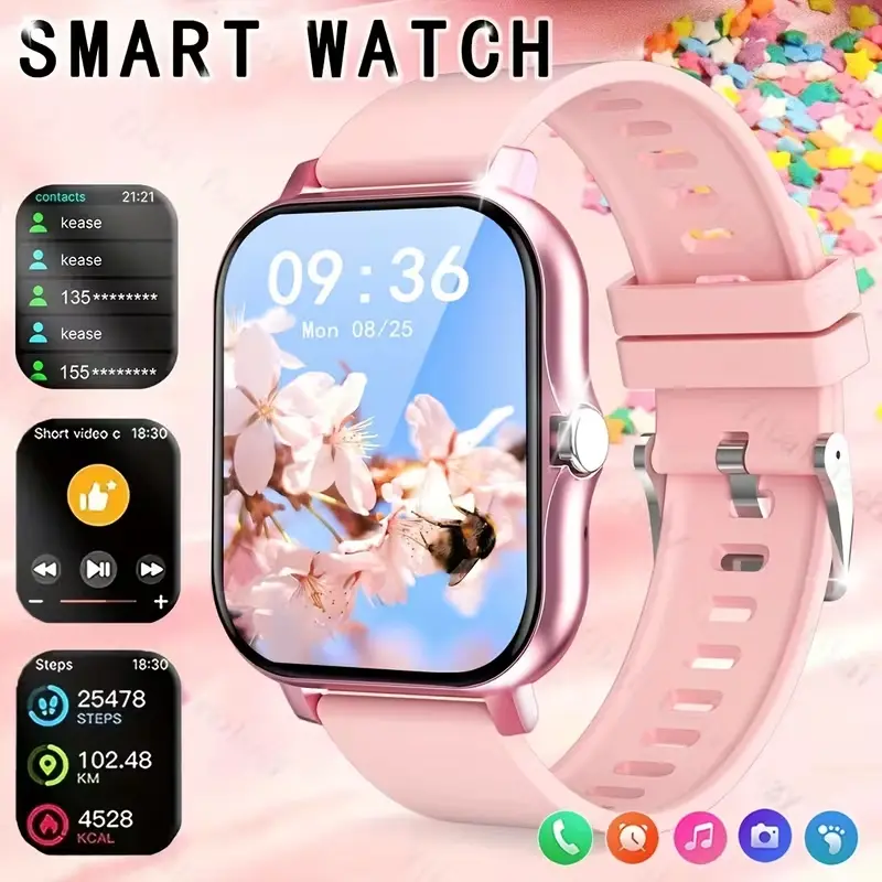 Smart Watch for Men & Women, 1.83in Fitness Smartwatch, 180mAh, Answer/Make Calls, 100+ Sport Modes, Sleep Monitor, Pedometer, Compatible with Android & For iPhone, fathersdaygift