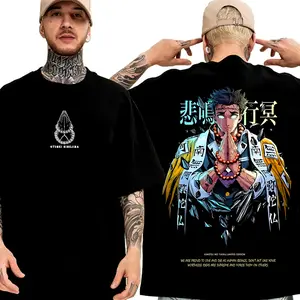 Demon Slayer Character Shirt, Himejima Gyomeii Tee Anime Color Sweatshirt, Unisex 2024 Hoodie Menswear Top Cotton Breathable Classic Streetwear