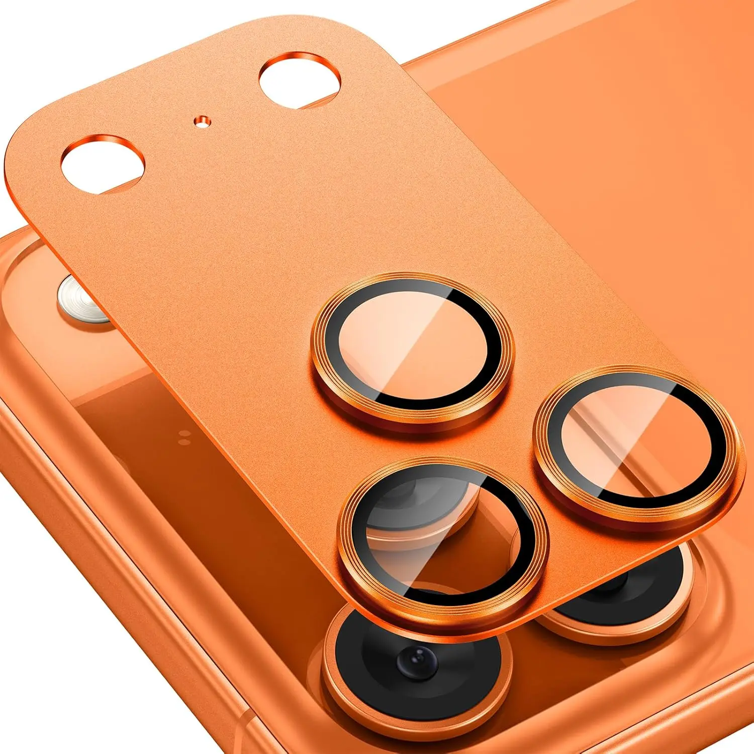 Aluminum Alloy Metal Lens Protector Film for iPhone 17 Pro/iPhone 17 Pro Max Rear Camera, 9H Ultra-Clear Tempered Glass with Anti-Fingerprint Design, Smartphone Camera Accessories, Cell Phone Accessories