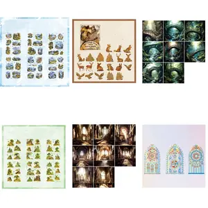 19.0-Sticker and Paper Material Pack for Junk Journaling, Scrapbooking, and Mixed Crafts