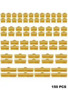 150pcs Jewelry Making Press Studs, Ribbon Clip Buckles, Bracelet Clasps, Leather Ring Hooks, DIY Necklace Anklet Crafts, DIY Jewelry Accessories