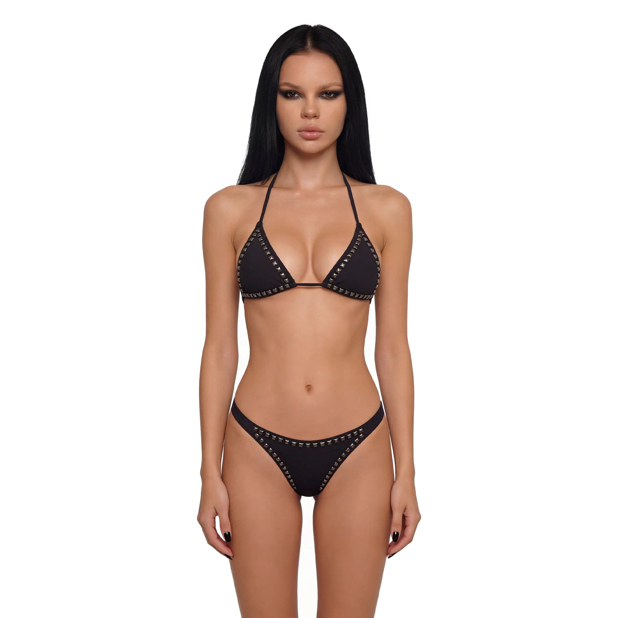 Ashlee Studded Bikini Set - Black Ashlee Studded Bikini Set - Black