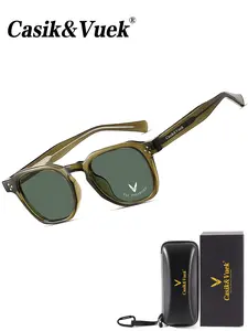 Casik&vuek Unisex Full Frame Polarized Casual Sunglasses Tr90 Pin Vu400 Outdoor Hiking Travel Driving Glasses, Simple Design