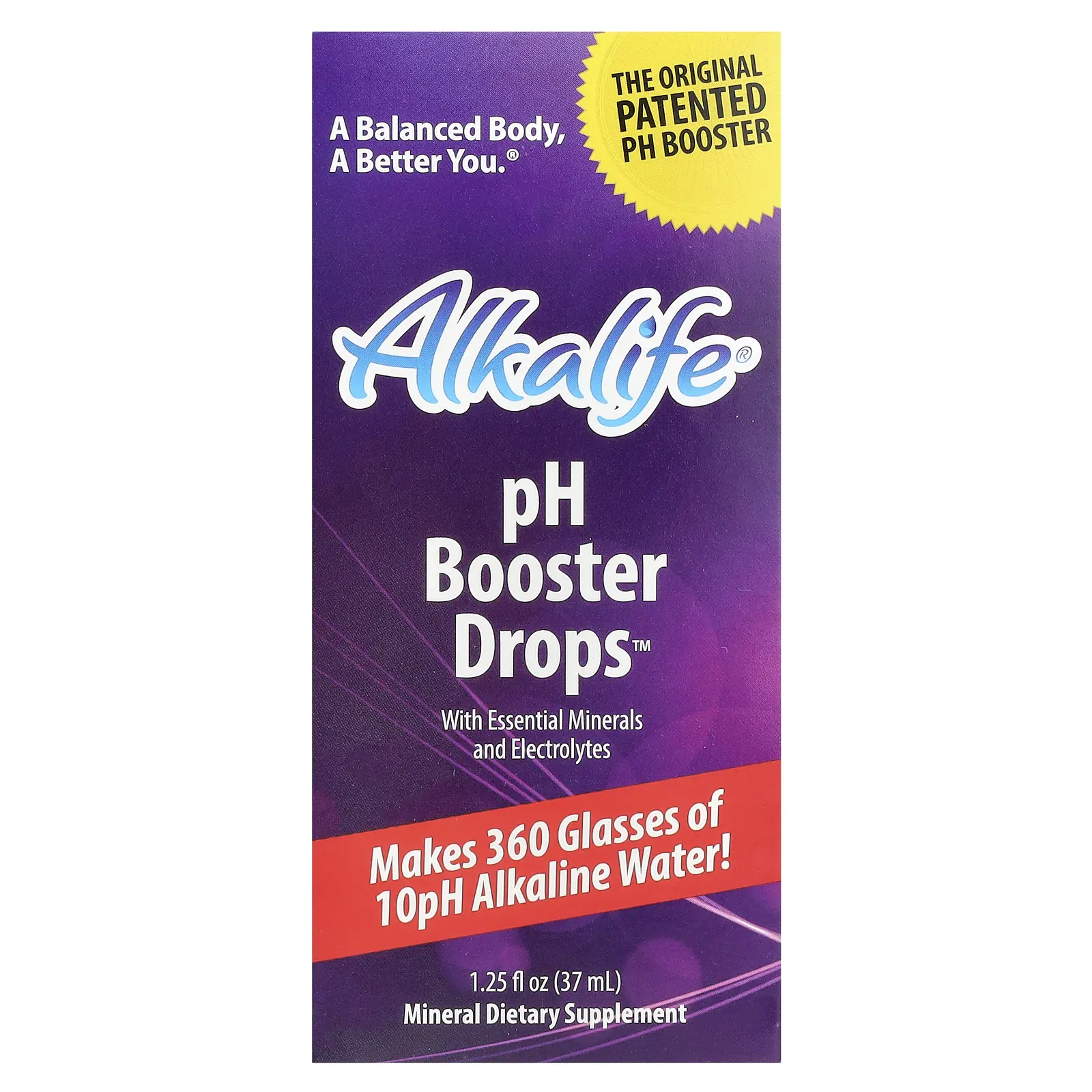 Alkalife pH Booster Drops with Essential Minerals and Electrolytes, 1.25 fl oz (37 ml)