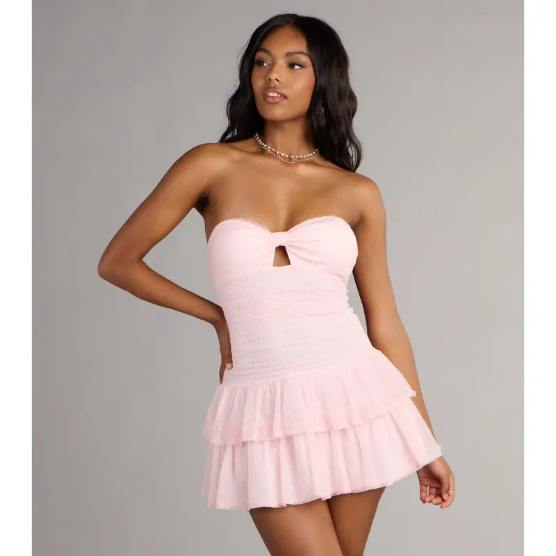 knee length dresses for ladies Petal and Pup Women's Butterfields Strapless Mini Dress main image 1