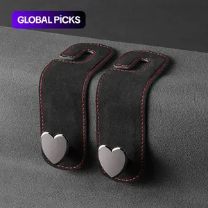 Heart Shaped Car Seat Headrest Hook, Creative Car Seat Headrest Hook Organizer, Car Interior Accessories for Handbag Purse Coat, Car Organization Supplies # TOP PICKS