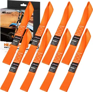 Nilight Motorcycle Tie Down Straps - 1.7”×17" Soft Loop Webbing, 12000Lbs Max Break Strength Heavy Duty Automotive Accessories for Securing ATV, Kayak Cargo