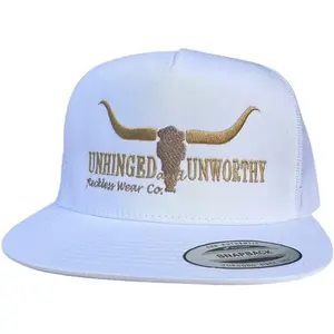 RW Unhinged and Unworthy Hat YP 6006, Richardson 112, Classic Trucker, Embroidered Design
