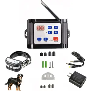 Electric Wireless Dog Fence, Pet Containment System Dog Boundary Container, Adjustable Range Up to 1640 Feet, Vibration & Shock, Waterproof Training Collar Receiver, Suitable for All Dogs