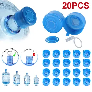 20-Pack Bulk Round Leak-Proof Sealing Lids - Reusable Spill-Resistant Replacement Caps for Water Dispenser Jugs, Blue Drinking Gadgets for Water Bottles