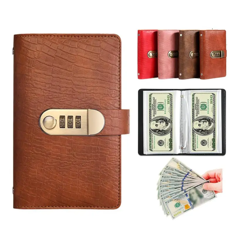Lockable Envelope Challenge Folder, Cash Envelope Savings Challenge Book, Reusable Finance Wallet, For Budget Planning And Financial Organization, Family Budget Tracking.