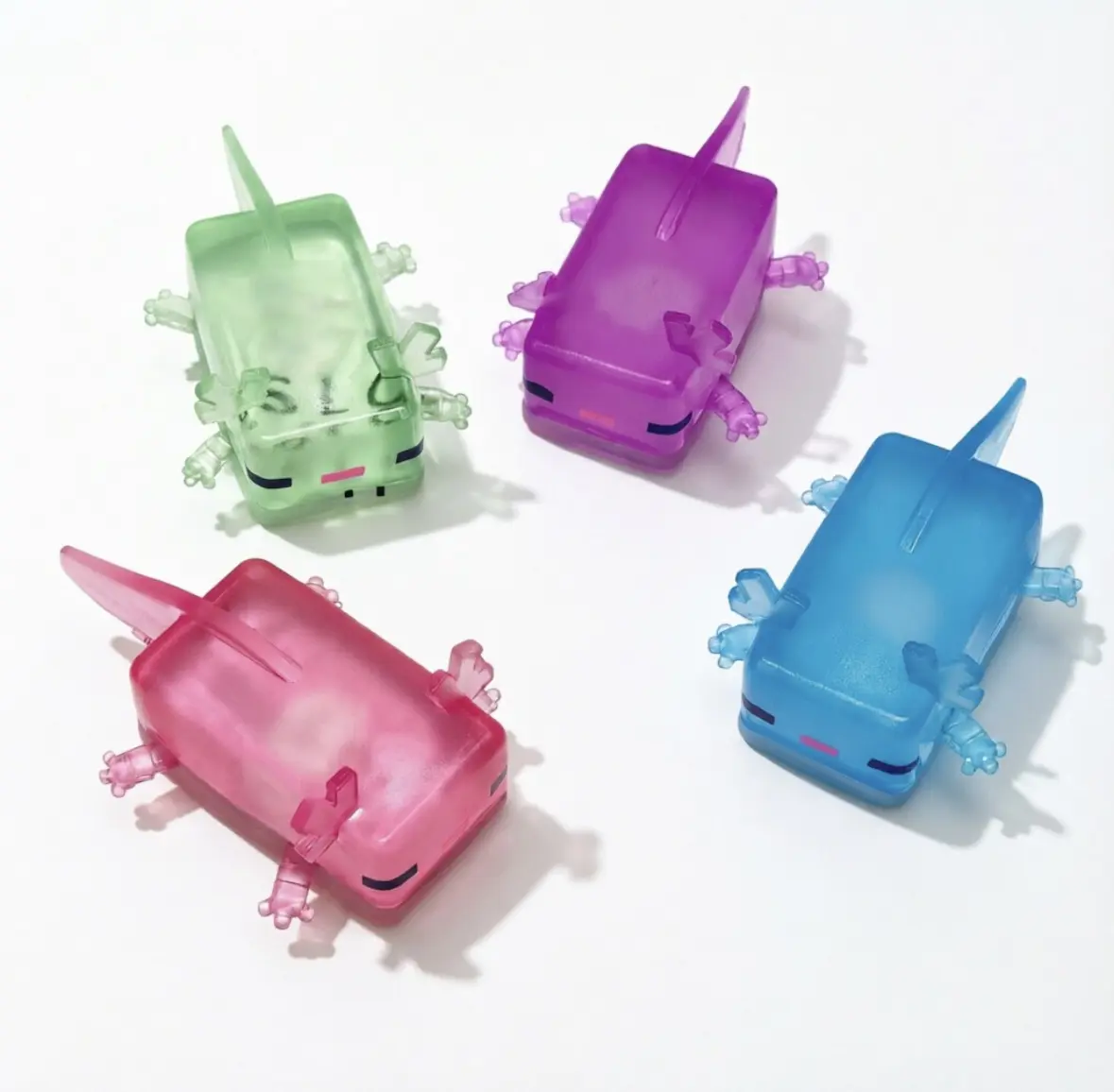 4PC Squeeze Pixelated Animal Stress Relief Fidget, Malt Sugar Animal Figure for Game Fans Party Favors Kids Youth Adult.Sticky Squishy Fidget Toys Silicone Squeeze Toy for Stress Relief,Cute Soft Toys
