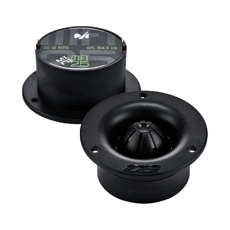 MFT-25 Compact Aluminum Diaphragm Car Audio Tweeters - 2.2 Inches, 2-Piece Set, 104.5 dB Efficiency, High Efficiency, Vehicle Sound Enhancement