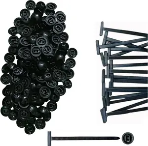 100Pcs Heavy Duty Self-Locking Nylon Cable Ties Black Zip Ties for Car Daily Repair & Multipurpose Home Garage Use UV Resistant