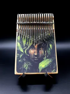Hand Made Solid White Maple Wood Nymph Kalimba 17 key Thumb Piano with optional Display Stand