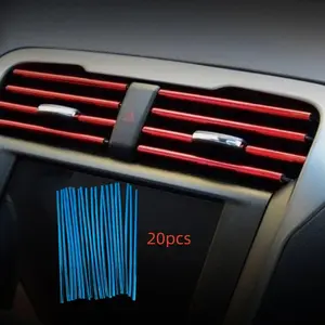 20-Piece Car Interior Decoration Strips Set, Air Vent U-Shaped Trim, Door Edge Protector, Car Accessories & Decorations, Car Interior Kit, Ideal Holiday Gift