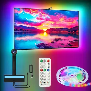 Eissloly TV Backlight Camera Strip for 40-85 Inch Tvs, LED Light Bar Syncs with Screen, Tv Led Lights, USB Powered, Remote Control, Auto Color Detection