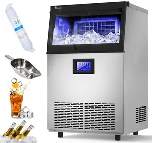 OEDRO Commercial Ice Maker Machine 120Lbs Under Counter Big Ice Makers for Home Cafe Bar Restaurant 50pcs with 33lbs Storage Bin & Ice Trays - Icemaker
