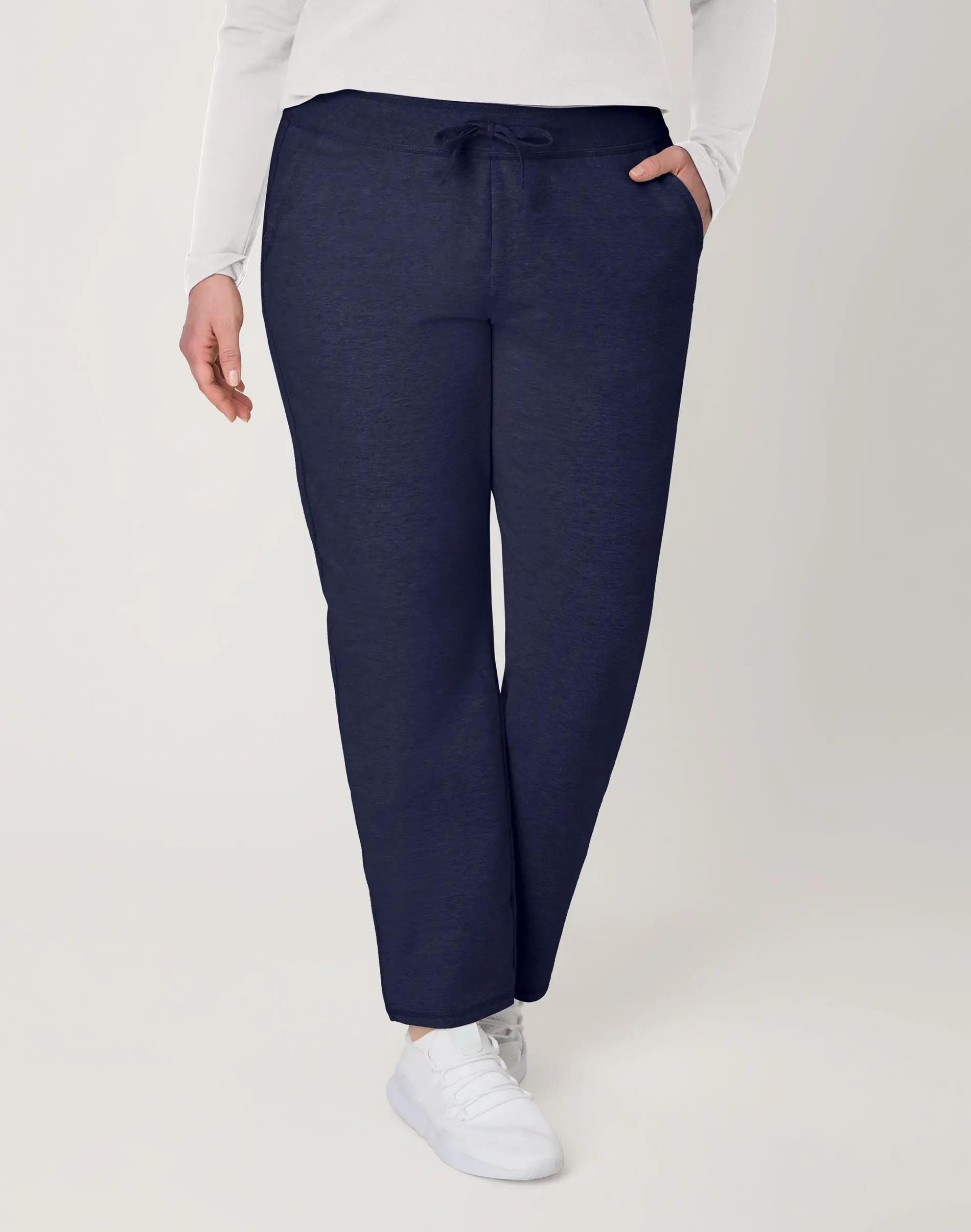 Hanes Women's French Terry Pants With Pockets 31" Intimates Comfortable Fit Soft Stretch Fabric Breathable O4677