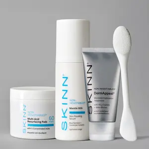 SKINN Cosmetics: Glow Recovery 4-Piece Set- Mantle Milk, NEW DermAppeal, Resurfacing Pads and Pore Polishing wand