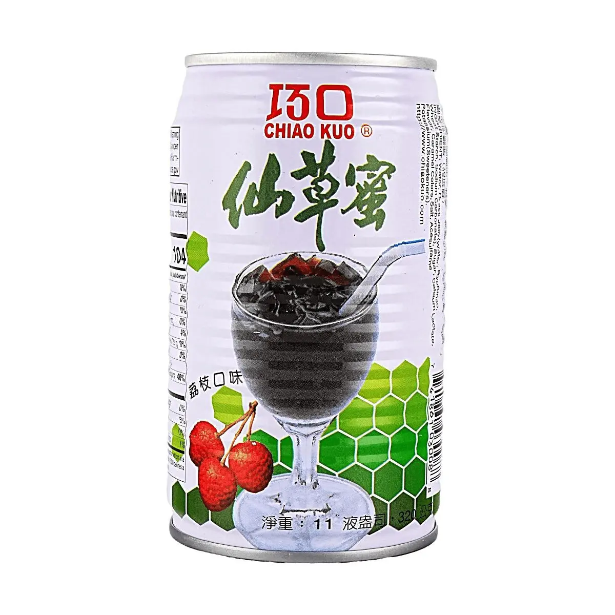 Chiao Kuo Lychee Grass Jelly Drink 320g - Authentic Taiwanese Herbal Jelly with Refreshing Lychee Flavor, Perfect for Cooling Down & Digestion
