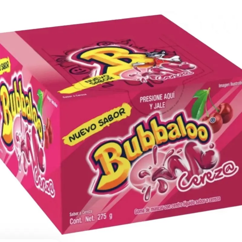 Bubbaloo Cereza-Cherry Flavor Candy Center Gum Bubbaloo Cereza-Cherry Flavor Candy Center Gum