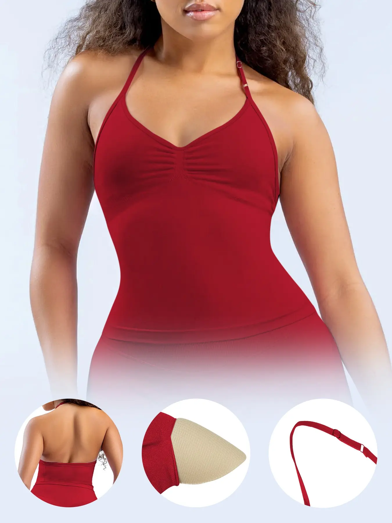 Women Longline Strappy Top Fitness Clothes Sports Yoga Gymwear Tanks Workout Sportswear Stretchy Activewear Outdoor Running Tops