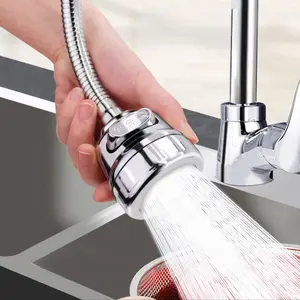 Kitchen Faucet Sprayer Attachment, 1 Count Sink Faucet Sprayer Replacement, 3 Mode Kitchen Faucet Aerator, 360 Degree Rotatable Kitchen Splash-proof & Water-saving Faucet Extender, Rotatable Rotary Faucet