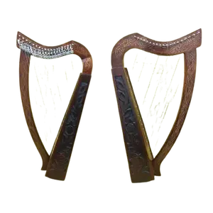 Musical Instruments 19 Strings Lever Harp With Carry Bag, Tuning Key and Extra 19 Colour Coded Strings Packet