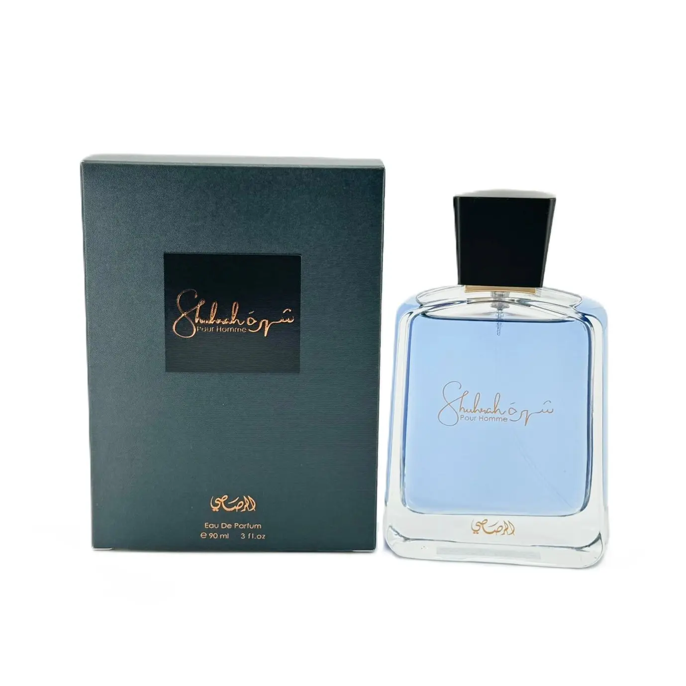 Rasasi Shuhrah Eau de Parfum for Men - Long-Lasting Fragrance, Woody-Aromatic-Floral Notes, Rose Oud Green Tea, Fresh Powdery Fruity Accents, Alcohol-Based Natural Blend, 3.0 fl oz (90 ml) Cologne Perfume Spray for Adults, Single Item