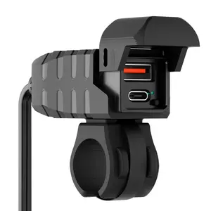 Waterproof Motorcycle Phone Charger, PD Super Fast Charging Hard Shell Design Motorcycle Phone Charger, Portable USB-C Fast Charging Device, Motorcycle Accessories