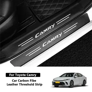 4/5Pcs Car Threshold Strip Rear Door Edge Protector Sticker For Toyota Camry Trunk Sill Bumper Anti Scratch Film Car Accessories