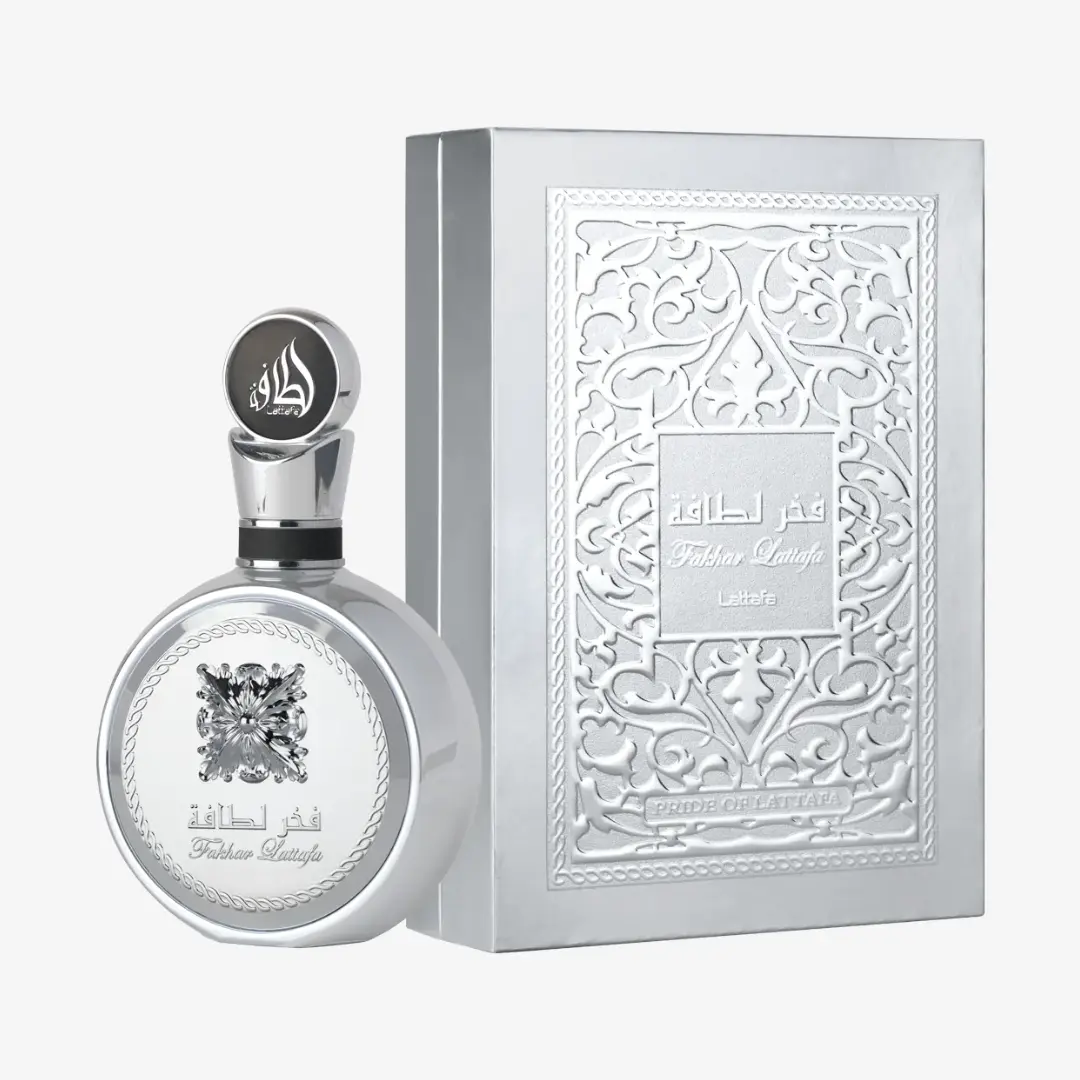 Lattafa Fakhar Platin EDP 100ML Pork-Free Men's Aromatic Woody Fragrance - Bold Confident Scent, Scented Fragrance Cologne, Smoky Scent Cologne with Zesty Top Notes, Command Vibe