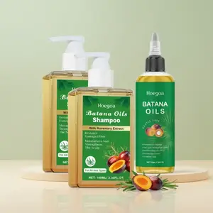 Batana Oil Nourishing Shampoo and Hair Oil 3-Count Set, Plant-Extract Gentle Cleansing Hair Care Rich in Fatty Acids, Helps Promote Thicker, Stronger, Healthier Hair for Women and Men