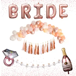 Rose Gold Bachelorette Decorations Set