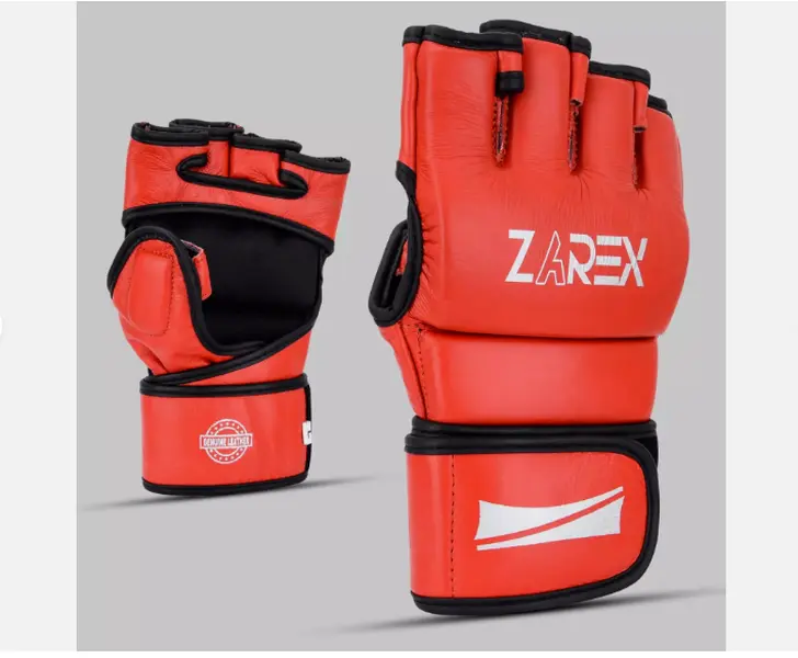 Leather Boxing Gloves Muay Thai Training Punching Bag Sparring MMA kickboxing