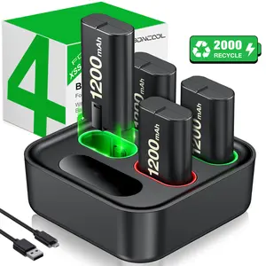 4*1200mAh Xbox Controller Battery Pack for Xbox Series X|S/Xbox One S/X/Elite, Xbox One Rechargeable Battery Pack with Fast Charger Station for Xbox Wireless Controller