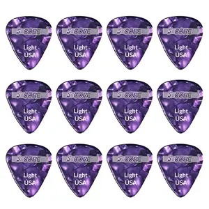 5 Core Guitar Picks 12 Pack Premium Celluloid Light Acoustic Electric Bass Guitars Pick 0.46mm