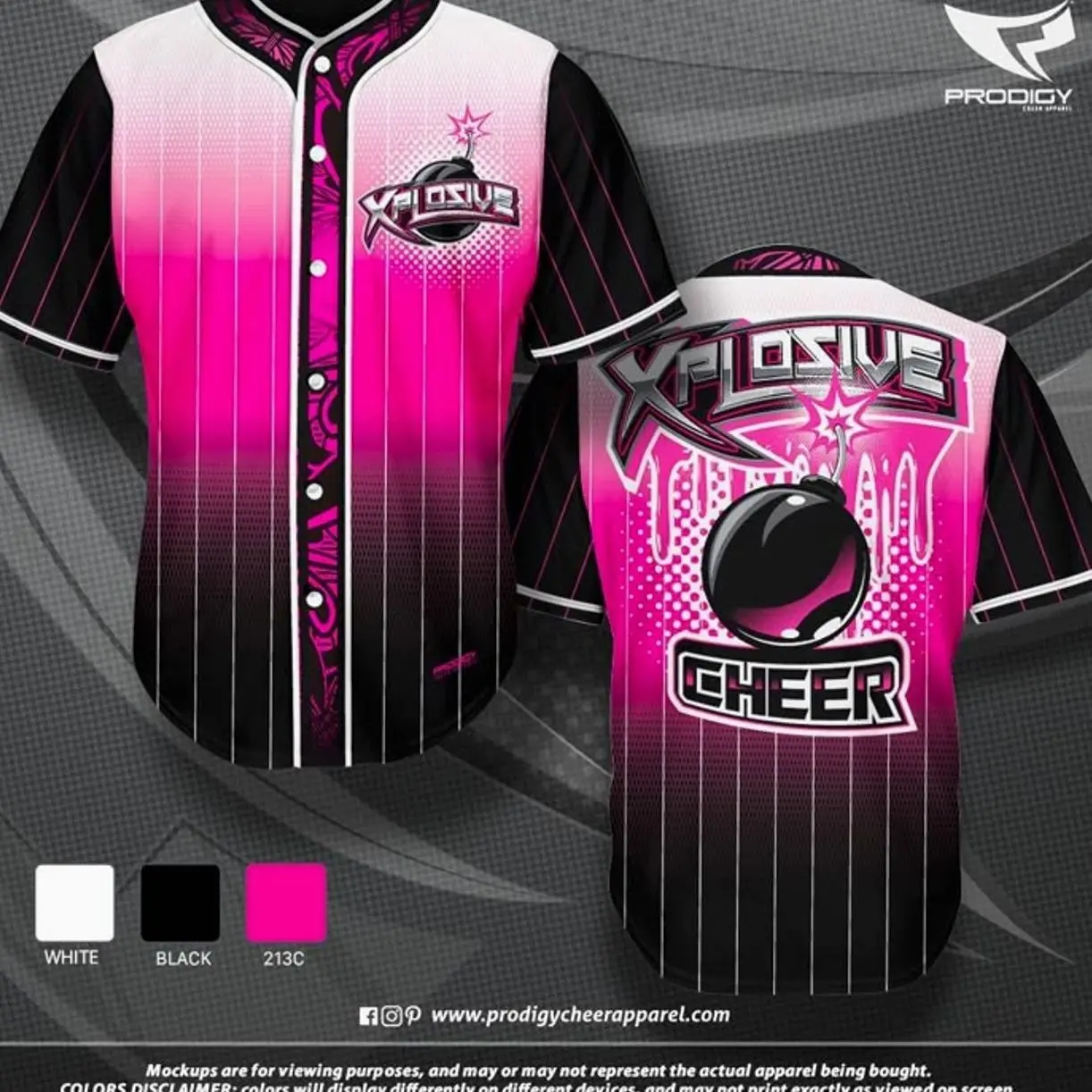 CUSTOM CHEER BASEBALL JERSEYS