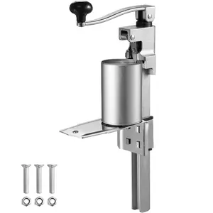 Summervibes VEVOR Manual Can Opener, Sturdy Tabletop Can Opener for Big Cans, Robust Can Opener with Stand, Height-Adjustable Professional Jar Opener, Suitable for Cans Up to 11.8 in Height, Ideal for Restaur