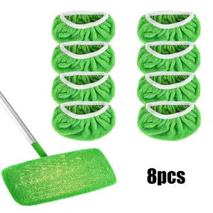 8pcs Reusable Mop Pads Refill for Swiffer Sweeper - Absorbent Microfiber Cloths for All Floor Types, Machine Washable & Streak-Free Cleaning