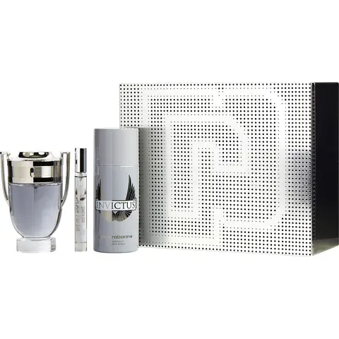 Invictus Set-Edt Spray 3.4 Oz & Deodorant Spray 5.1 Oz & Edt Spray 0.34 Oz Mini For Men