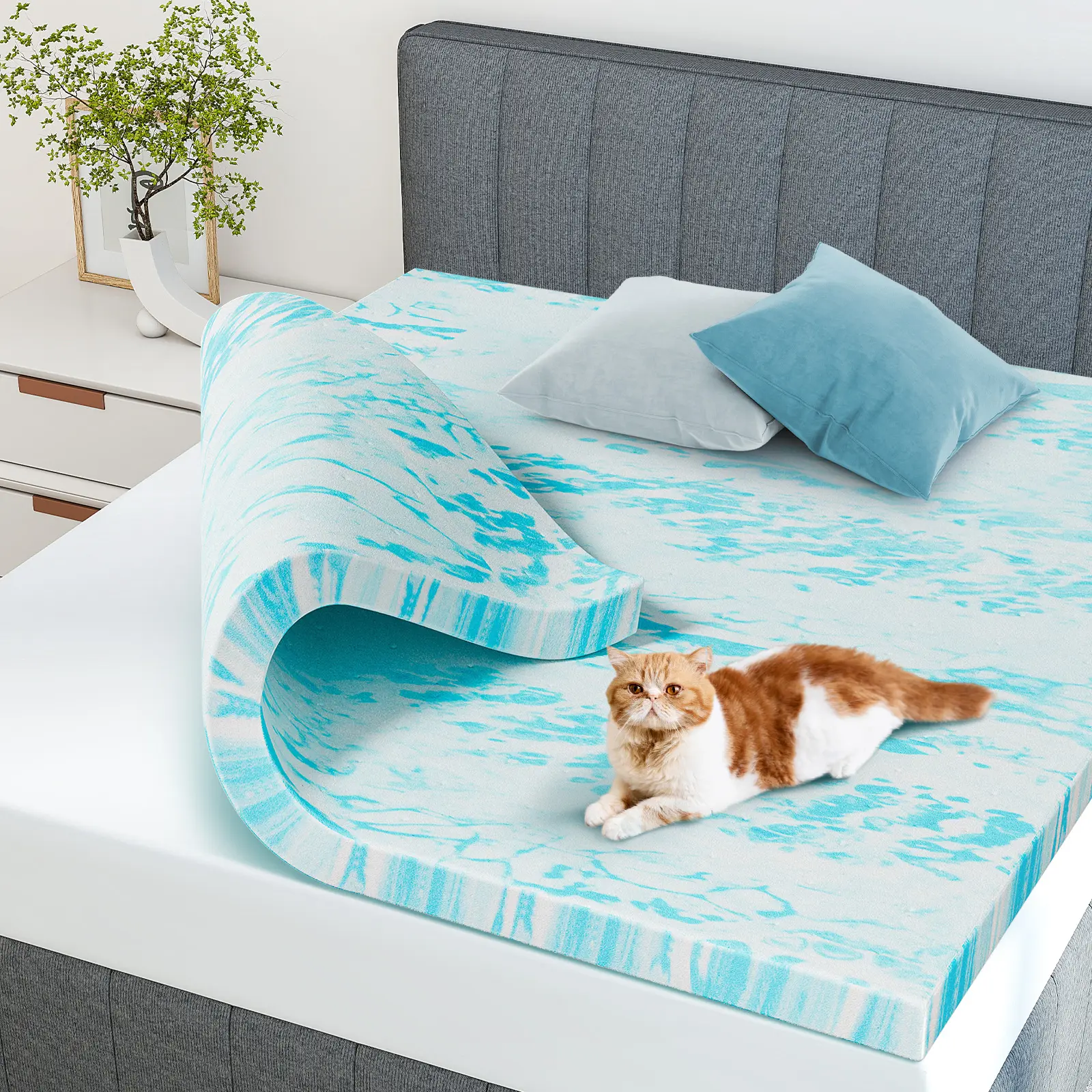Mattress Topper Memory Foam Mattress Breathable Topper for Bedroom, Guest Room, Dorm Room & Apartment Mattress Topper Memory Foam Mattress Breathable Topper for Bedroom, Guest Room, Dorm Room & Apartment
