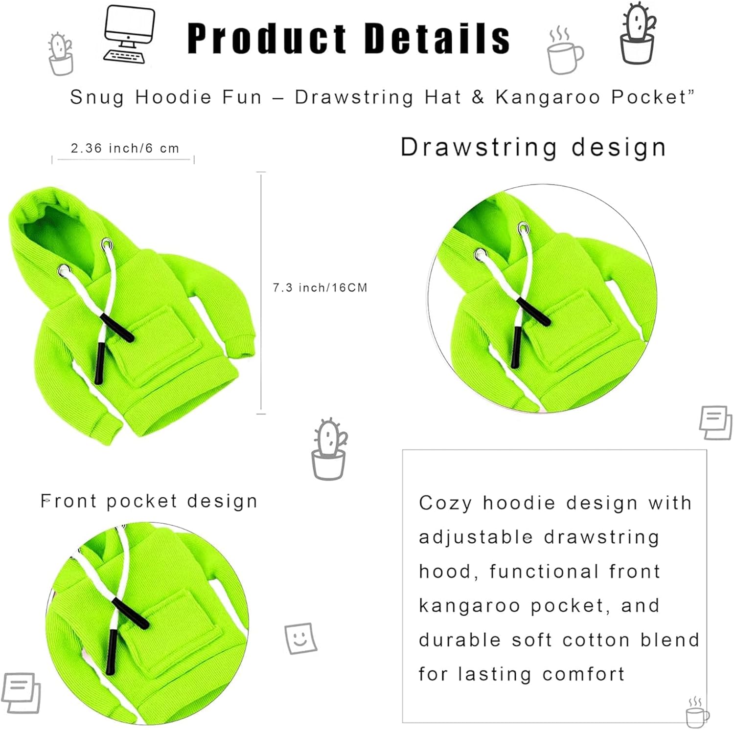 7 Inch Desk Goose Hoodies Mini Porch Goose Outfits Adjustable Tabletop Accessories for Magnetic Goose Key Holder Cute Home Decor Perfect Housewarming Gift 7 Inch Desk Goose Hoodies Mini Porch Goose Outfits Adjustable Tabletop Accessories for Magnetic Goose Key Holder Cute Home Decor Perfect Housewarming Gift