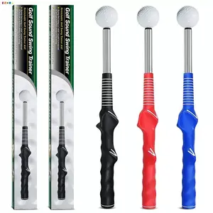 Golf Swing Training Aid Sound & Retractable Golf Practice Stick for Indoor Use